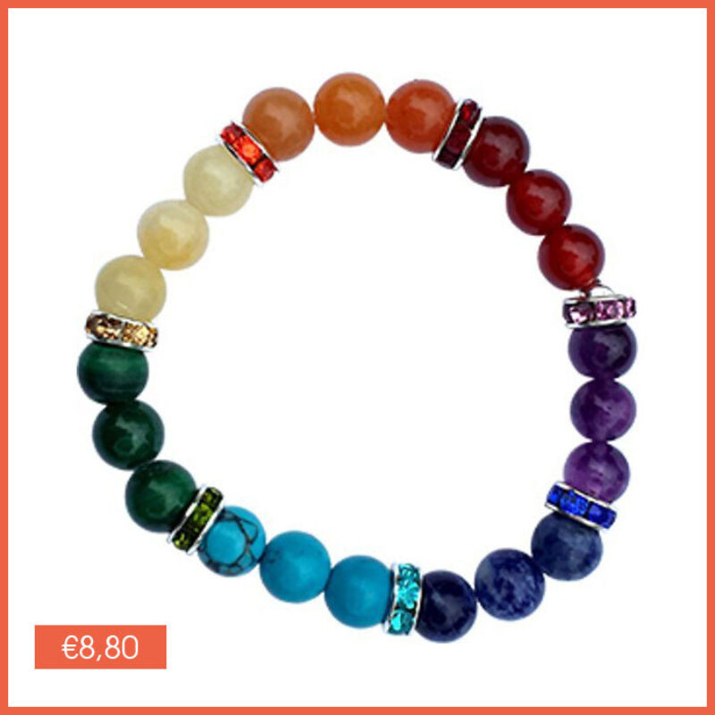 Chakra armband Bloom web oranje