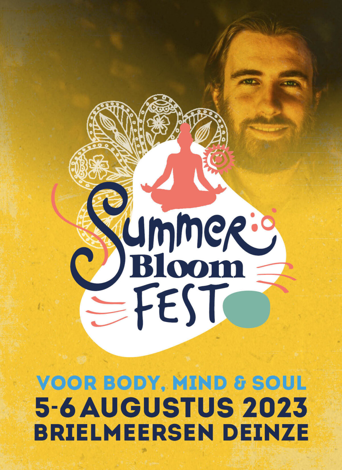 Bloom summer fest vierkant met swami rechtopstaand