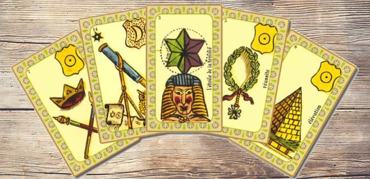 Coronavirus kaartleggen legpatroon Lenormand Belline Gypsy kaarten Bloom web