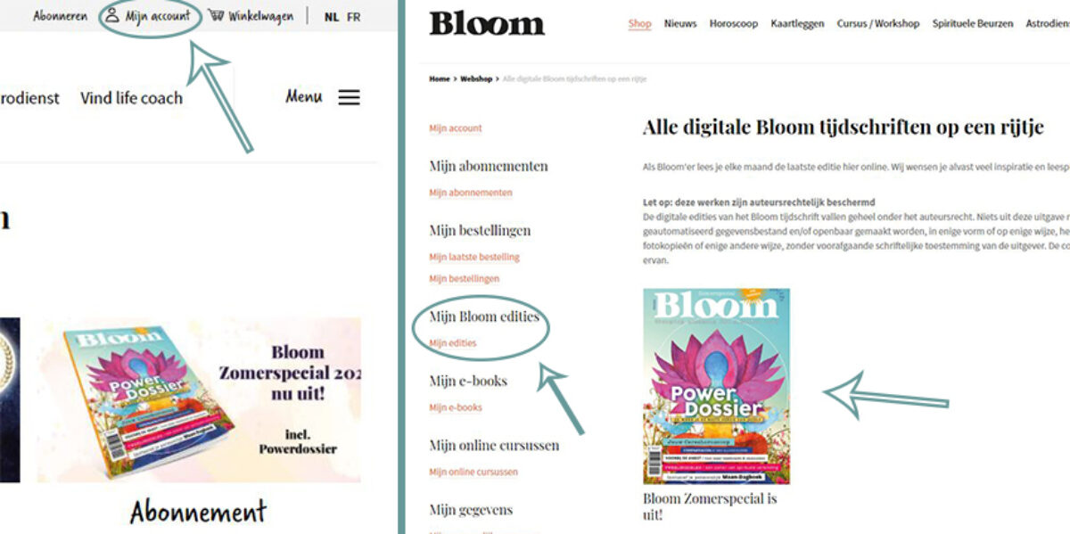 Digitale edities lezen Bloom tijdschrift