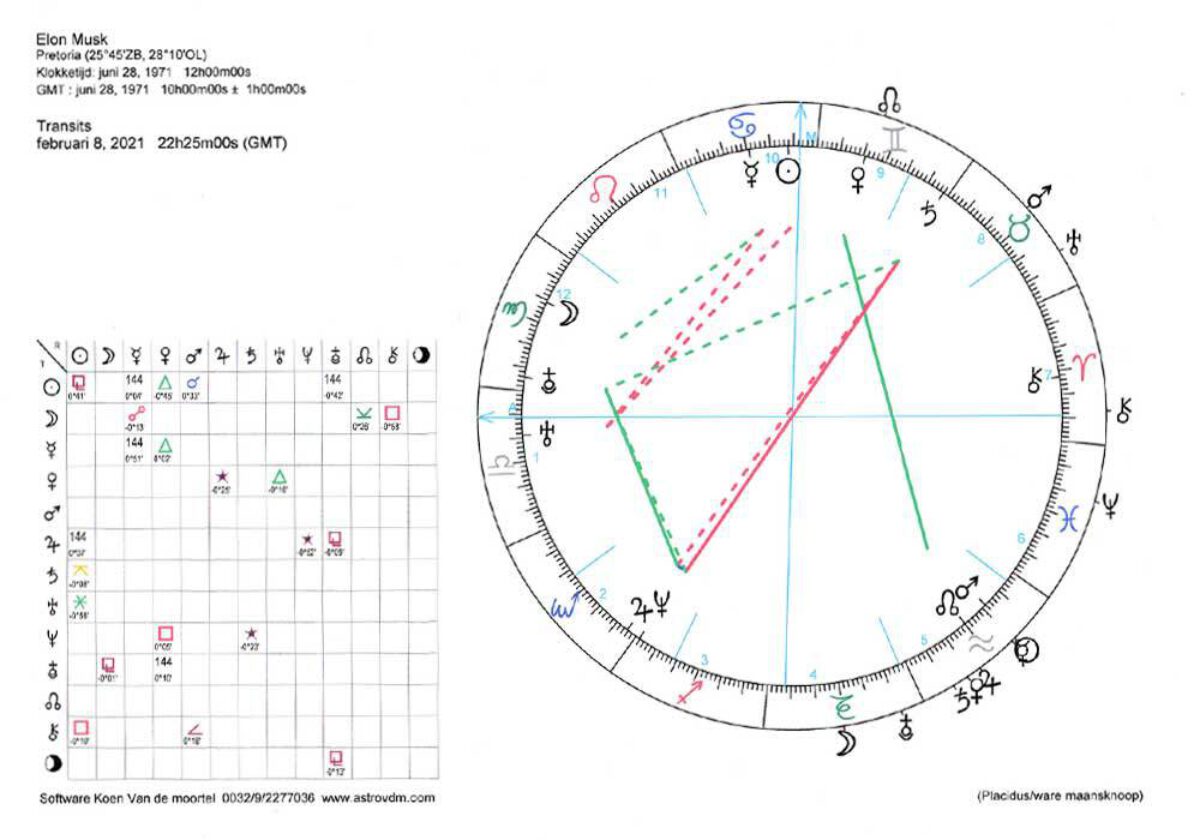 Elon Musk Bitcoin Horoscooptekening Yves Polet