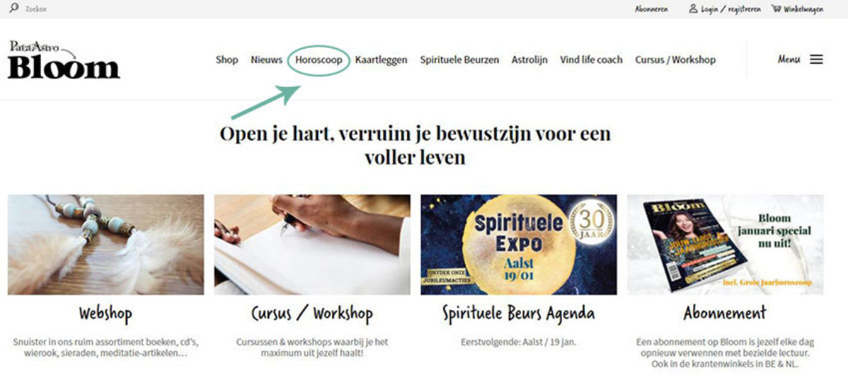 Horoscoop Bloom web