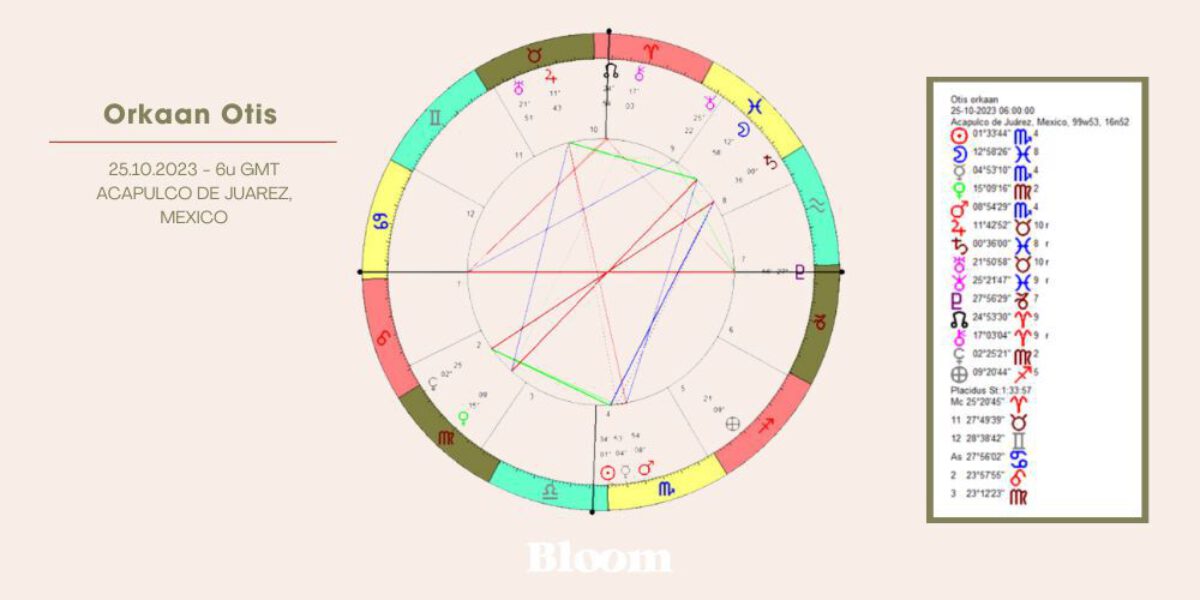 Horoscoopanalyse orkaan Otis Roger Walraedt artikel Bloom 1