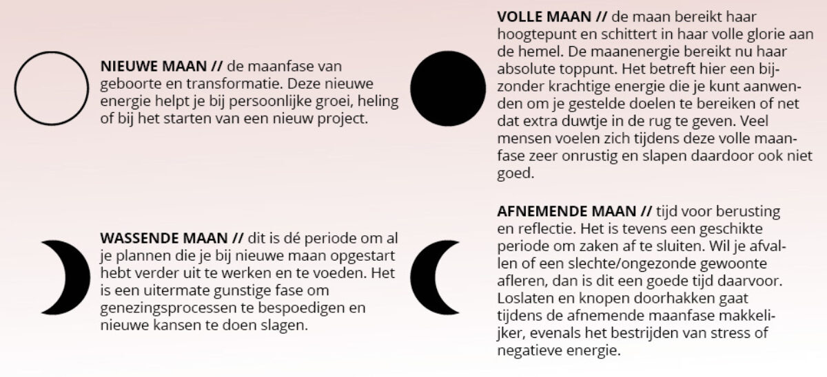Leven in harmonie met de maan maanfasen Bloom web