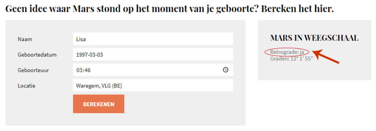 Mars retrograde betekenis horoscoop berekenen Bloom web