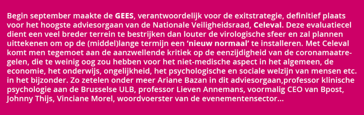 Professor Lieven Annemans corona tunnelvisie omgekeerde lockdown celeval Bloom web