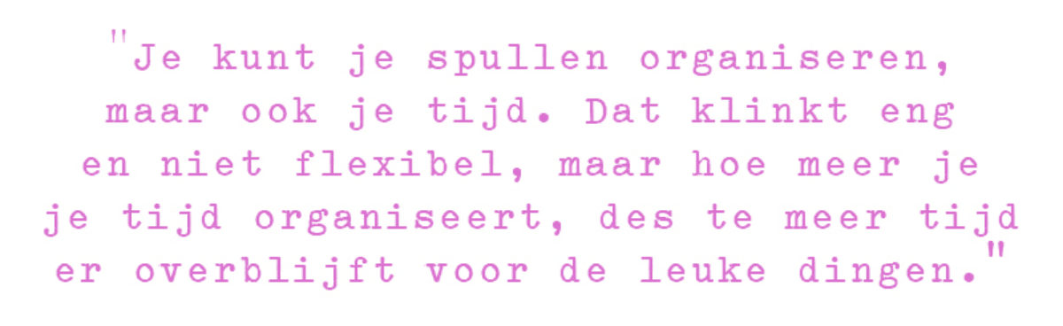 Timemanagement quote tijd organiseren Bloom web