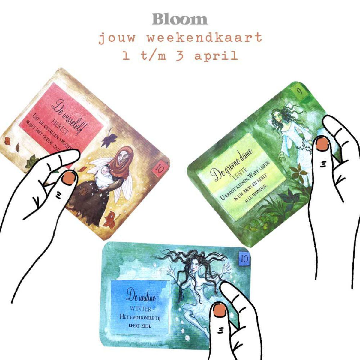 Weekendkaart 1april 2022 Online bloom Omgedraaid