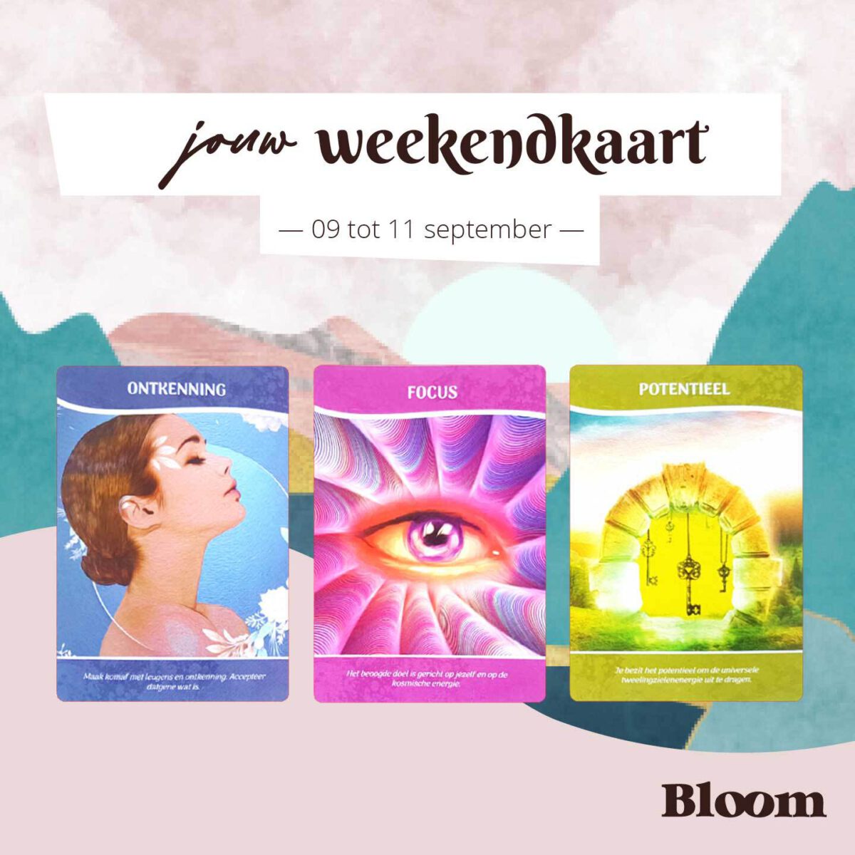 Weekendkaarten 09 september 2022 Bloom Online Omgedraaid