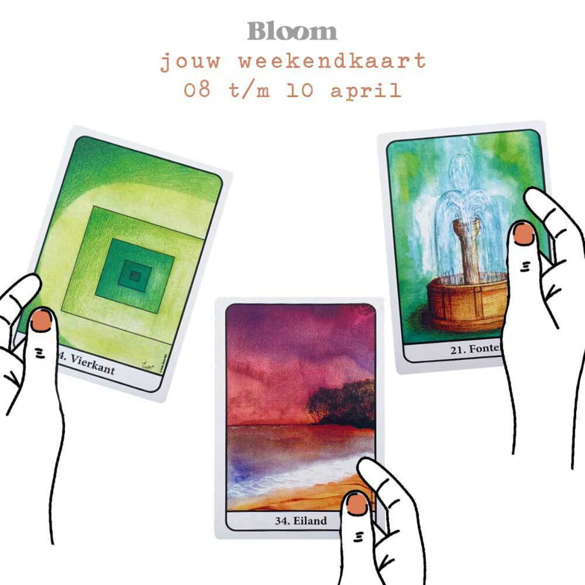 Weekendkaarten 8 April 2022 Omgedraaid Bloom Online