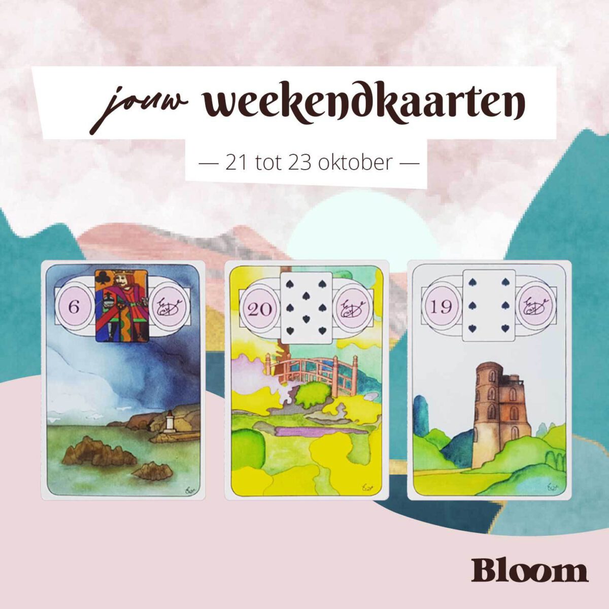 Weekkaart 21 oktober 2022 Bloom Online Omgedraaid