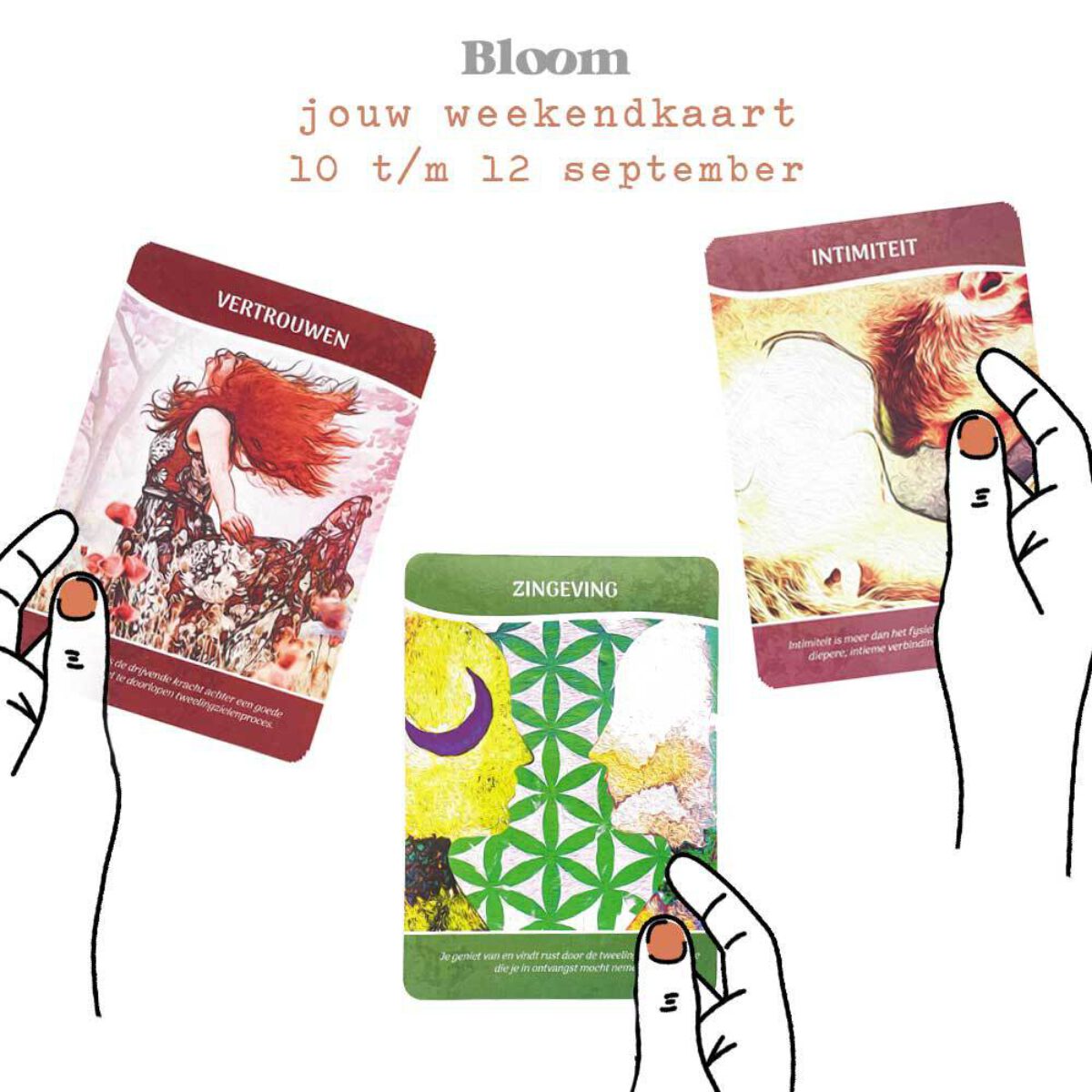 Weekkendkaart 10 sep 2021 Online Bloom Omgedraaid