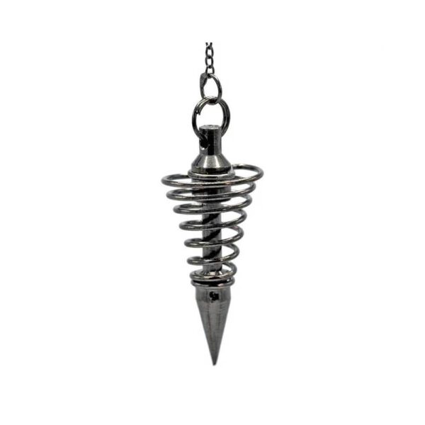 Pendel Spiraal Titanium Zwart met Ketting Bloom Webshop