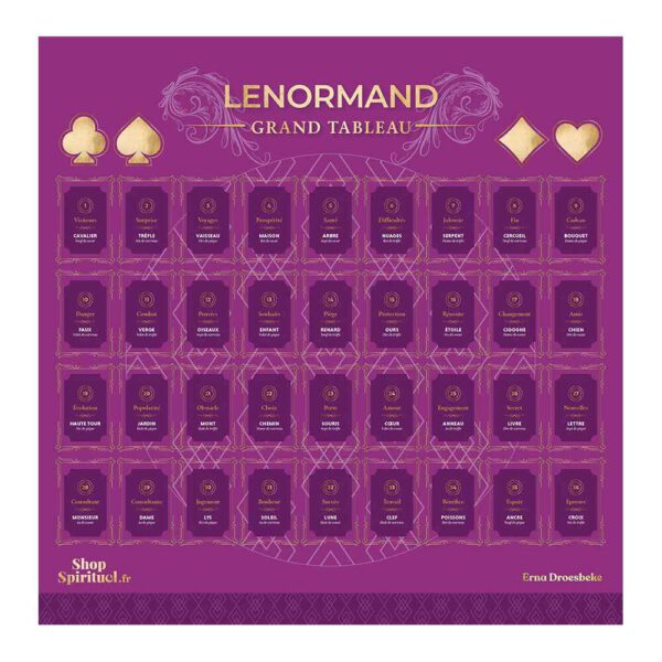 Tapis de cartomancie Lenormand Carre Magique Shop Spirituel Web