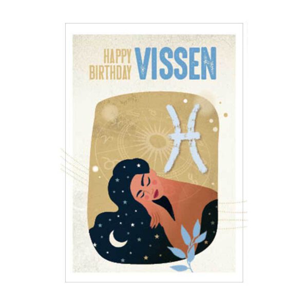 Wenskaart Postkaart Vissen Gelukkige verjaardag Bloom Webshop Front
