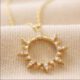 Kristal Sunburst hanger ketting in goud 4